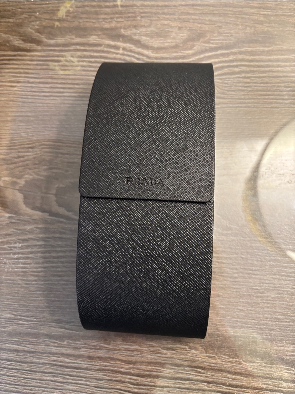 Prada Black Saffiano Leather Sunglasses Case